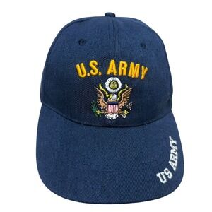 U.S. Army Embroidered Logo Military Baseball Cap Hat Strapback Navy Blue  OSFA